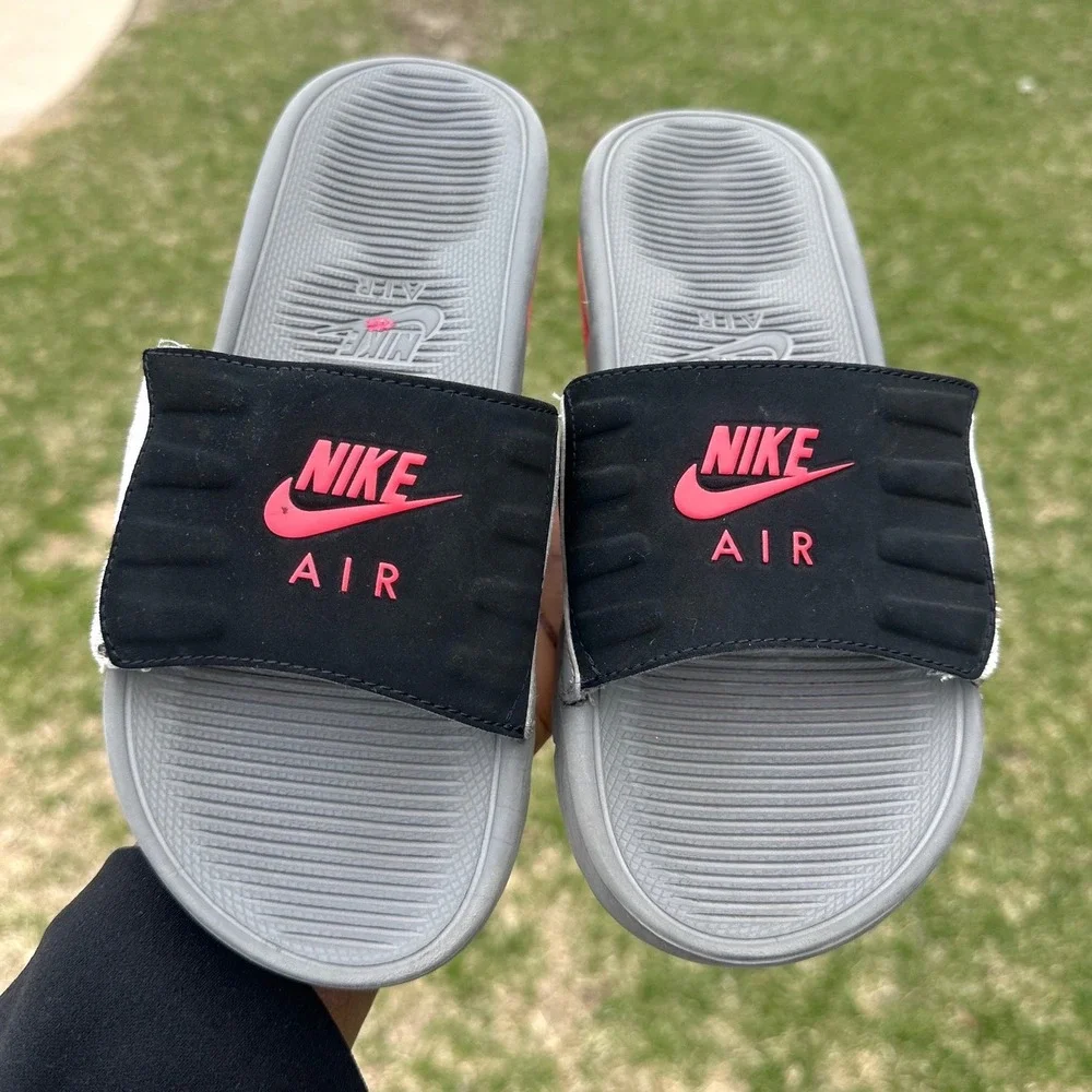 Nike Air Max Camden Slide Big Kids Sandals Size 5Y Gray And Black Shoes‎